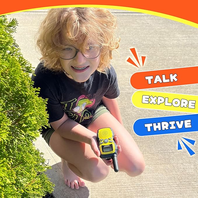 Wishouse Walkie Talkies for Kids Rechargeable 4 Pack,Walky Talky for Adults 2 Way Radio with 2 USB Chargers 12000mAh Battery,Camping Games Toy Birthday Halloween Xmas Gift for Children Family WisHouseWALKIETALKIESFORTHEENTIREFAMILY