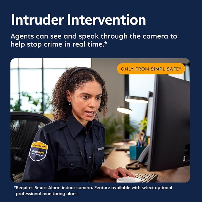 SimpliSafe 11 Piece Wireless Home Security System Gen 3 with Wireless Indoor HD Camera - Optional 24/7 Professional Monitoring - No Contract - Compatible with Alexa and Google Assistant,White SimpliSafe%C2%AE