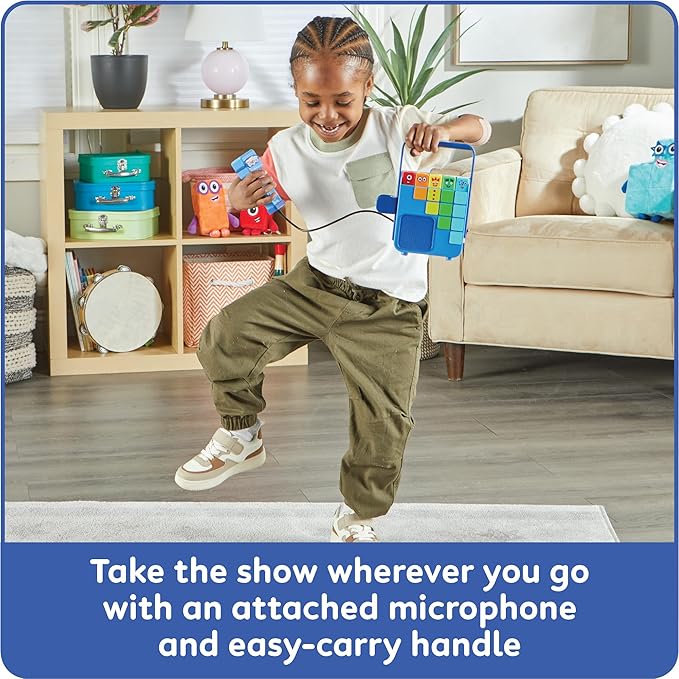 hand2mind Numberblocks Sing and Record Music Player, Kids Karaoke Microphone, Musical Toys, Toddler Boombox, Counting Toys, Preschool Math Learning Activities, Numbers for Toddlers, Birthday Gifts hand2mind