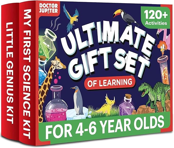 Doctor Jupiter Ultimate Gift Set of Learning| Set of ‘My First Science Kit’, ‘Little Genius Kit’ for Kids Ages 4-6|Birthday Gift for Boys, Girls| STEM Learning & Education Toys for 4,5,6 Year Old DoctorJupiter