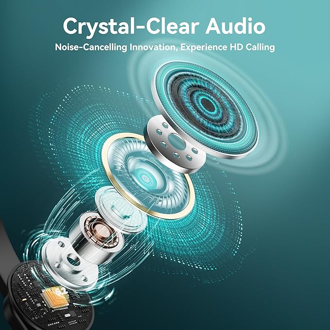 Bluetooth Headset with USB Dongle for Computer, Single-Ear Wireless Headset with Noise Cancelling Microphone for Office & Truckers, Bluetooth V5.2 with Mute Button for Work Sarevile