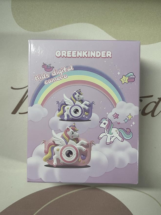 Kids Camera Toys Digital Camera for Girls Boys, Christmas Birthday Gifts for Kids Age 3-12, Selfie 1080P HD Video Digital Camera for 3 4 5 6 7 8 9 10 Year Old Girls with 32GB TF Card GREENKINDERKidsCamera