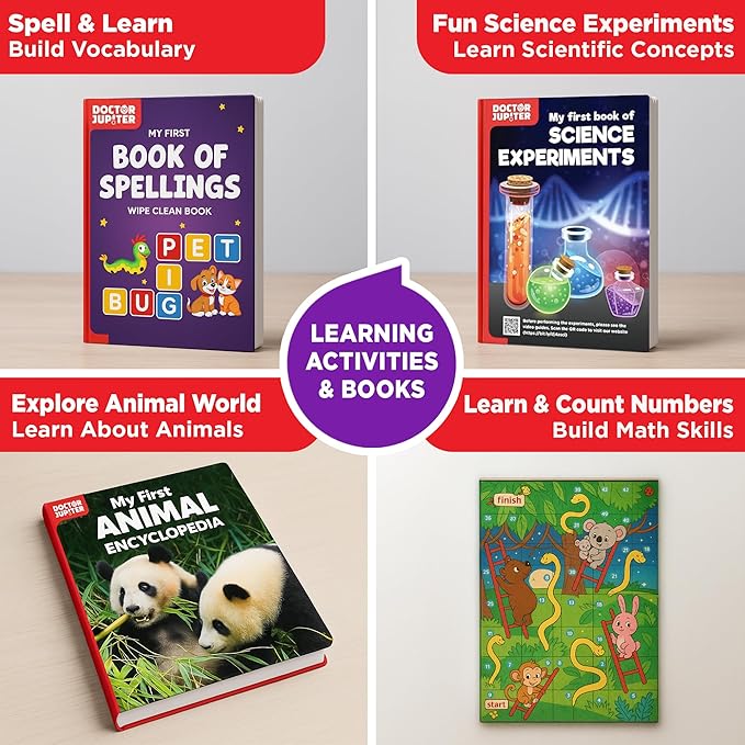 Doctor Jupiter Ultimate Gift Set of Learning| Set of ‘My First Science Kit’, ‘Little Genius Kit’ for Kids Ages 4-6|Birthday Gift for Boys, Girls| STEM Learning & Education Toys for 4,5,6 Year Old DoctorJupiter