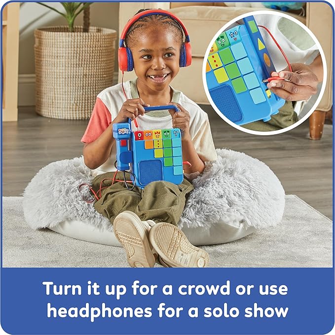 hand2mind Numberblocks Sing and Record Music Player, Kids Karaoke Microphone, Musical Toys, Toddler Boombox, Counting Toys, Preschool Math Learning Activities, Numbers for Toddlers, Birthday Gifts hand2mind