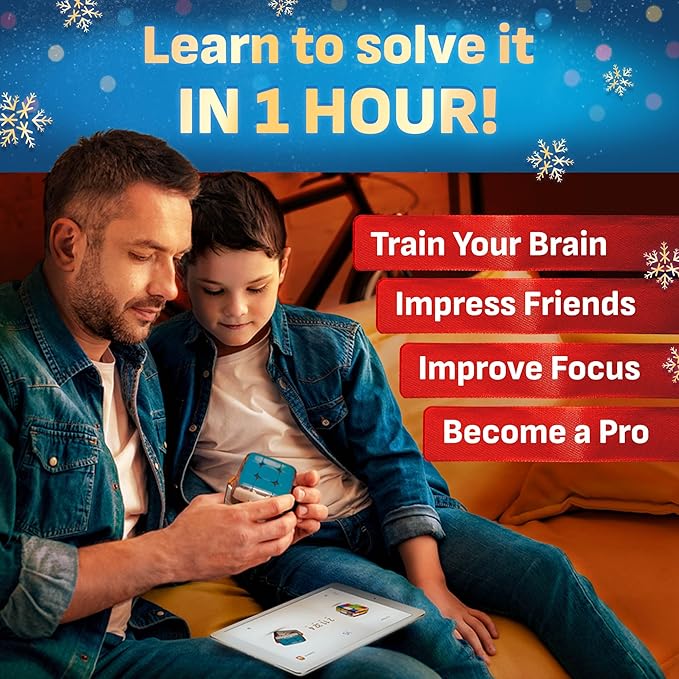 GoCube 2x2 - The First Ever 2x2 Connected Cube That Allows You to Learn How to Solve The Cube! App-Enabled STEM Puzzle That Fits All Ages and Capabilities. Free App. Particula