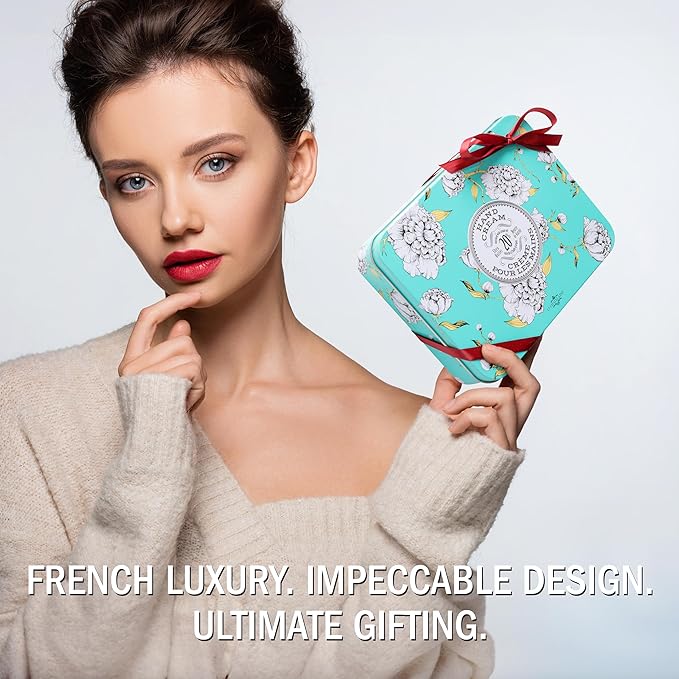 La Chatelaine Hand Cream Trio Tin Gift Set, Natural Hand Lotion, Made in France with 20% Organic Shea Butter, Moisturizing (Gardenia, White Grapefruit, Citrus Fizz) 3 x 1 fl. LaChatelaine