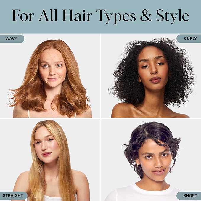 Kitsch XL Satin Bonnet for Sleeping - Softer Than Silk Hair Bonnet for Women - Secure Fit, Adjustable Night Cap for Curly & Textured Hair - Prevents Breakage, Tangles & Thinning- Haze Blue Kitsch