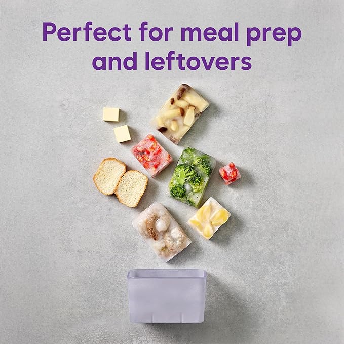 Twist-Release Freezer Containers,24 Pack Flexible When Frozen | Anti-Break, BPA-Free, Stackable | Made in Korea thxSoyoon