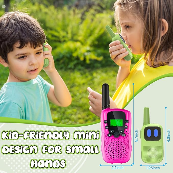 Toys for 3-12 Year Old Girls Boys, Walkie-Talkies for Kids 2 Pack 1000FT Long Range with 2 Channels, Handheld Kids Walky Talky Educational Electronic Outdoor Toys for Outside Camping Hiking Holiky
