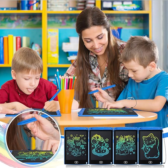 Zhehao 20 Pack LCD Writing Board for Kids, 8.5 Inches Doodle Reusable Screen Drawing Pad Erasable Painting Pads Educational Toy for 3-8 Years(Blue) Zhehao