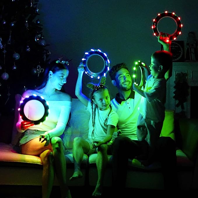 TOSY Flying Ring - 16 Million Color RGB or 12 LEDs, Super Bright, Lost Mode, Auto Light Up, Safe & Soft, Waterproof, Lightweight Frisbee, Birthday, Camping & Outdoor/Indoor Gift Toy for Boy/Girl/Kid TOSY