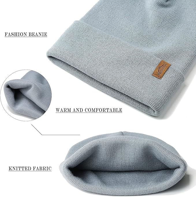 Rajputana 1 & 2 Packs Unisex Knit Winter Beanie Hats Cap Set for Men and Women RAJPUTANA
