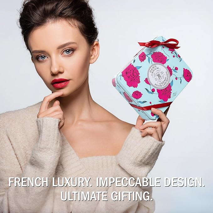 La Chatelaine 20% Shea Butter Hand Cream Travel Size Tin, Gift Set for Women, Nourishing Hand-Care Set for Holiday (Coconut Milk, Shea, Lychee Cranberry) LaChatelaine