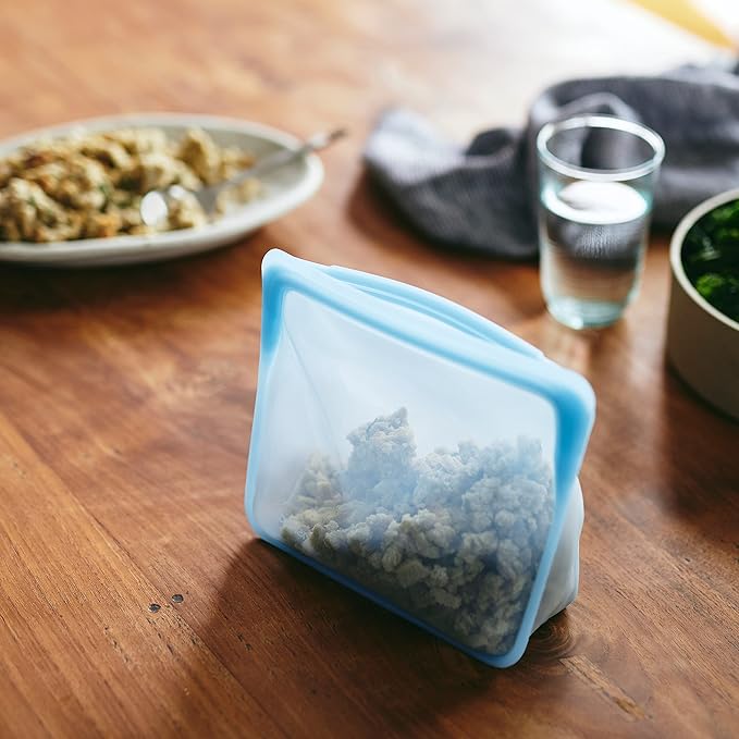 Stasher Premium Silicone Reusable Food Storage Bags, 3-Pack, Multi, Multi-Use Food Storage Bags, Lunch Bag, Travel Containers, BPA Free, Leak-free, Dishwasher-Safe, Eco-friendly Stasher