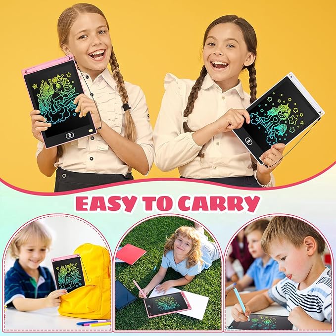 Zhehao 20 Pack LCD Writing Board for Kids, 8.5 Inches Doodle Reusable Screen Drawing Pad Erasable Painting Pads Educational Toy for 3-8 Years(Cute Color) Zhehao