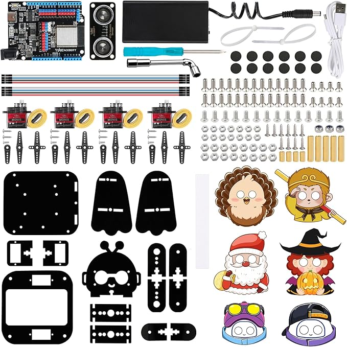 ACEBOTT Robotics for Kids Ages 12-16，Bionic Biped Robot Kit for Arduino ESP32, STEM Science Kits, Cool Engineering Building Toys, Science Coding Kit for 12+ Boys Girls Teens and Adults Unique Gifts ACEBOTT