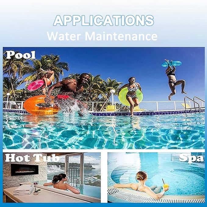 ClearView Chlorine Tablets 1 Inch 10 Lbs for Swimming Pools, 1" Chlorinating Tablets for Spa Hot Tub Chemicals Pool Chlorinating Sanitizer, Kills Bacteria Controls Algae Kick Boosters