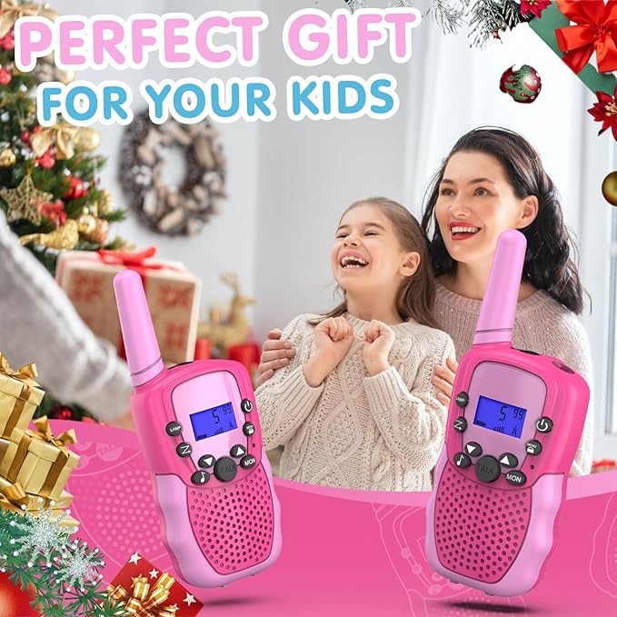 Selieve Toys for 3-12 Year Old Girls Boys, Walkie Talkies for Kids 22 Channels 2 Way Radio Toy with Backlit LCD Flashlight, 3 Miles Range for Outside, Camping, Hiking Selieve