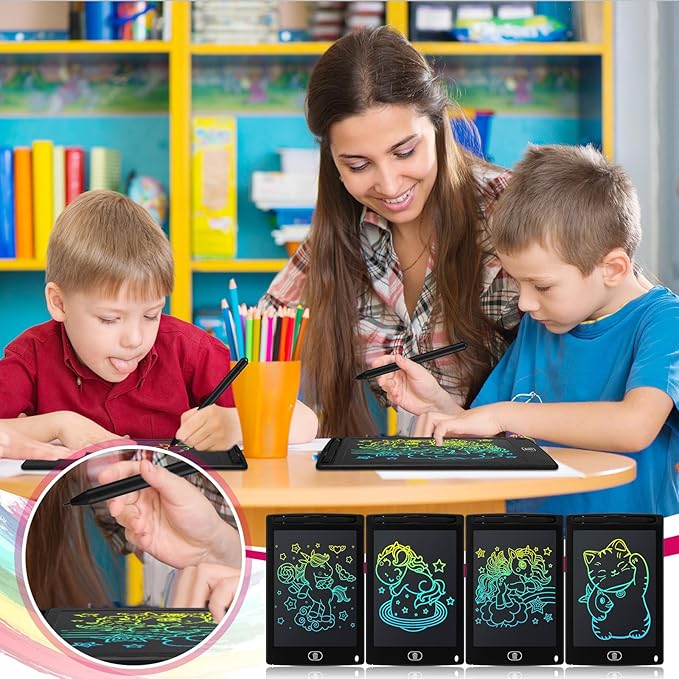 Zhehao 20 Pack LCD Writing Board for Kids, 8.5 Inches Doodle Reusable Screen Drawing Pad Erasable Painting Pads Educational Toy for 3-8 Years(Black) Zhehao