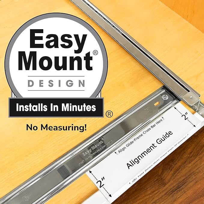 LYNK PROFESSIONAL® Pull Out Spice Rack Organizer for Inside Kitchen Cabinets - 10-3/8 inch Wide - Slide Out Drawer – Chrome Sliding Spice Cabinet Organization Shelf Racks - 1 Tier LYNKPROFESSIONAL