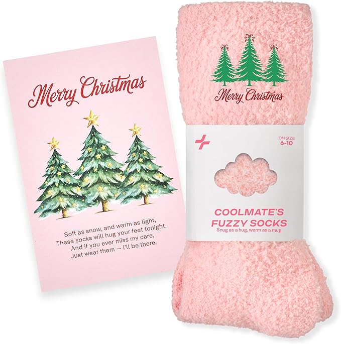 CoolMate GLOBAL Fuzzy Socks for Women Christmas Gift Box, Cozy, Soft, Stocking Stuffers, Comfy Cloud-Like Socks for Spa,Home CoolmateGlobal