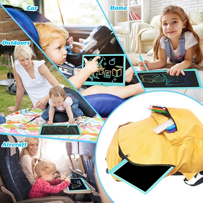 LCD Writing Tablet Kids Toys -15 Inch Toddler Toys Learning Drawing Pad Toys for 3 4 5 6 7 8 Years Boys Girls Birthday Christmas Easter Thanksgiving Gift Creative Doodle Board pbeknco