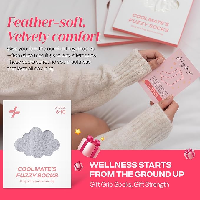 CoolMate GLOBAL Fuzzy Socks for Women Christmas Gift Box, Cozy, Soft, Stocking Stuffers, Comfy Cloud-Like Socks for Spa,Home CoolmateGlobal