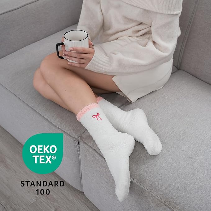 CoolMate GLOBAL Fuzzy Socks for Women Christmas Gift Box, Cozy, Soft, Stocking Stuffers, Comfy Cloud-Like Socks for Spa,Home CoolmateGlobal