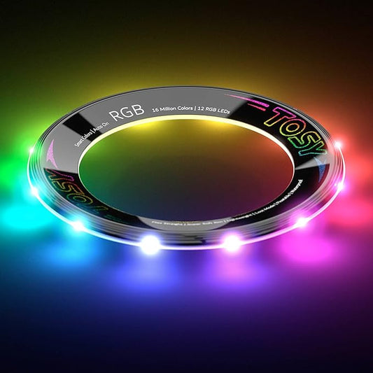 TOSY Flying Ring - 36 RGB Multicolor LEDs, Super Bright, Lost Mode, Auto Light Up, Christmas Stocking Stuffers Gift for Kid/Teen/Boy/Girl, Safe, Waterproof, Pool/Beach/Camping Toy TOSY