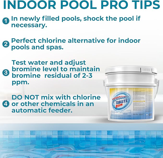 1 Inch Bromine Tablets for Spas Hot Tubs or Indoor Pools, Brominating Tabs Sanitizer, Chlorine Alternative - Low Odor, Long-Lasting, Pre-Stabilized-25.5 LB Kick Boosters