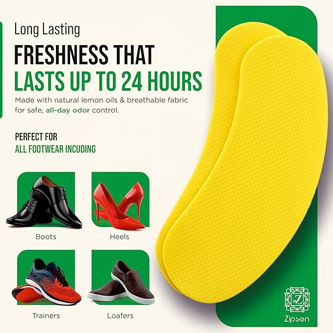 Natural Shoe Deodorant Stickers Odor Remover Patches for Shoes & Slippers, Long-Lasting Fresh Scent, Eliminates Bad Smell, Easy to Use – 20 Count Pack