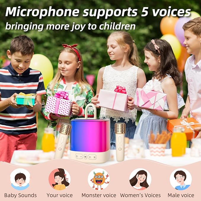 Mini Karaoke MachineKids & Adults with 2 Wireless Mics, for 4-12 +Years Old Girl Boy, Led Portable Bluetooth Speaker, Karaoke PA System for Family Gatherings DRSYXCSAboutUsIntroduction