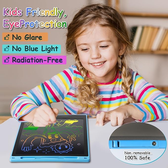 16 Inch LCD Writing Tablet - Colorful Electronic Drawing Pad & Doodle Board for Kids Ages 3-8, Erasable Educational Toy,Birthday and Christmas Gift for Girls and Boys (Blue) ArtcraftandStorage