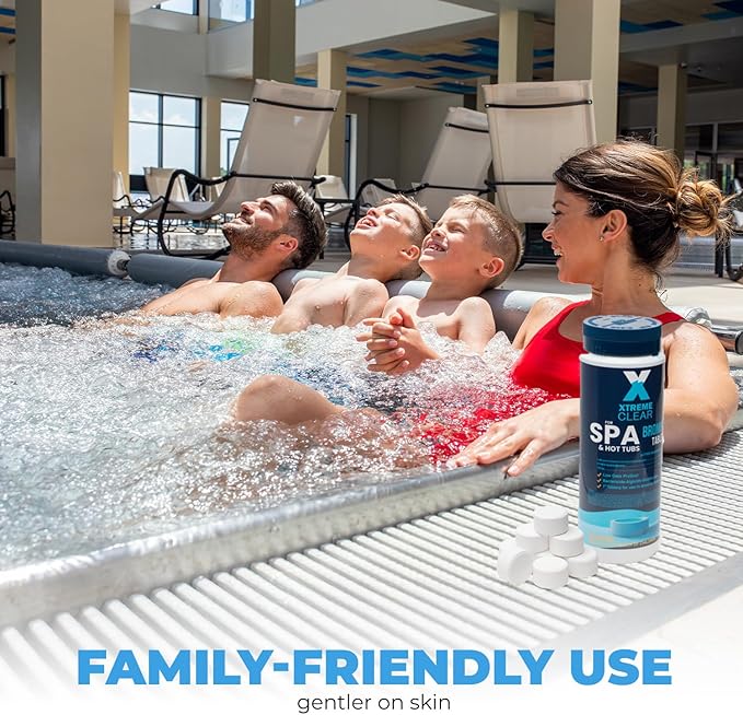 Xtremeclear Bromine Tablets for Spa & Hot Tub 3Lbs (1.5lbs Each Bottle), 1-Inch Tablets, NSF/ANSI 60 Certified, Long-Lasting Sanitizer for Clean Water XtremepowerUS