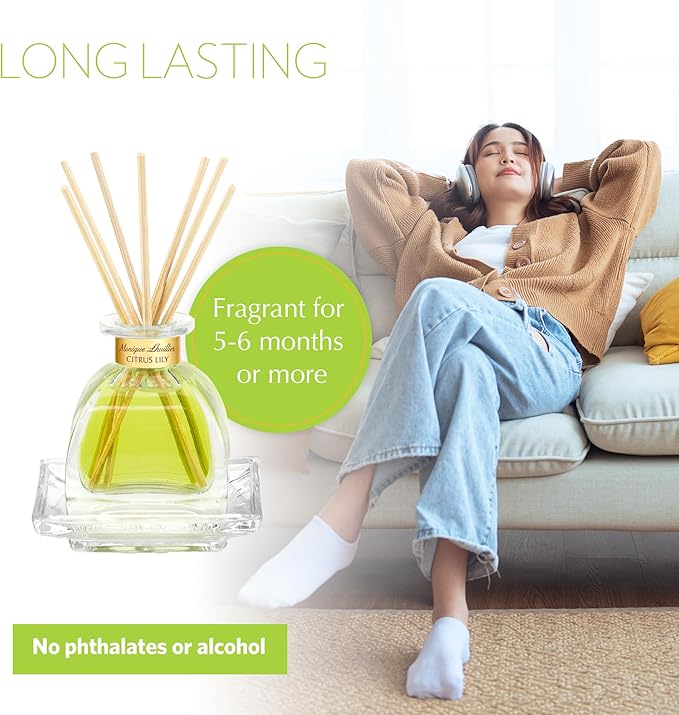 AGRARIA PetiteEssence Flower and Reed Diffuser Set, Handcrafted Sola Flower Botanical Home Fragrance, Scented Oil Diffuser Gift Set for All Occasions AgrariaHome