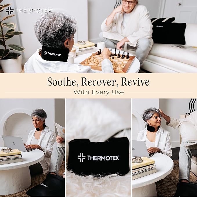 Far Infrared Premium Heating Pad – Neck – Targeted Heat Pain Relief for Neck Stiffness, Soreness, & Discomfort, FSA-HSA Eligible – Deep Muscle Tissue Penetration – Post-Workout Recovery & Rehab Thermotex