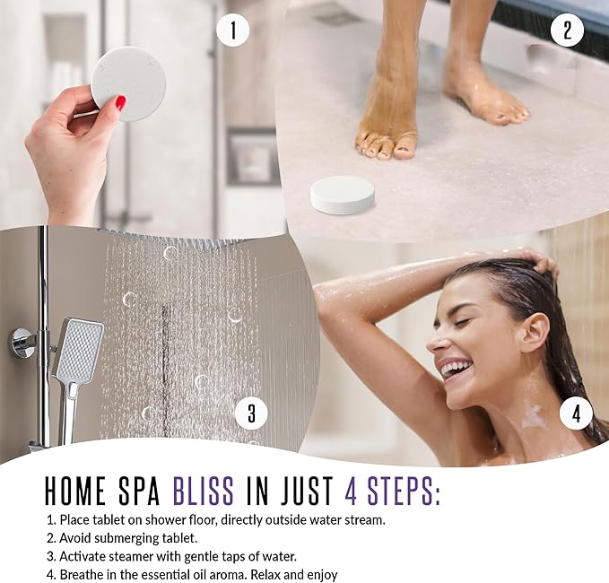 Shower Steamers Aromatherapy GOSSBY 8 Pack - Gifts for Women, Birthday Gifts for Her, Home Spa, Self Care, Relaxation, Natural Essential Oils - Mood Symphony Style Gossby