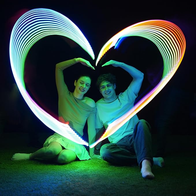 TOSY Flying Ring - 16 Million Color RGB or 12 LEDs, Super Bright, Lost Mode, Auto Light Up, Safe & Soft, Waterproof, Lightweight Frisbee, Birthday, Camping & Outdoor/Indoor Gift Toy for Boy/Girl/Kid TOSY