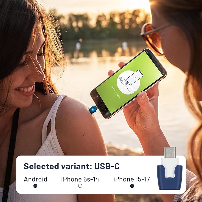 heat it - Smartphone-Powered Insect Bite Healer - Chemical-Free Relief from Itching & Pain just with Concentrated Heat - for iPhone 15/16/17 & Android (USB-C Port) heatit