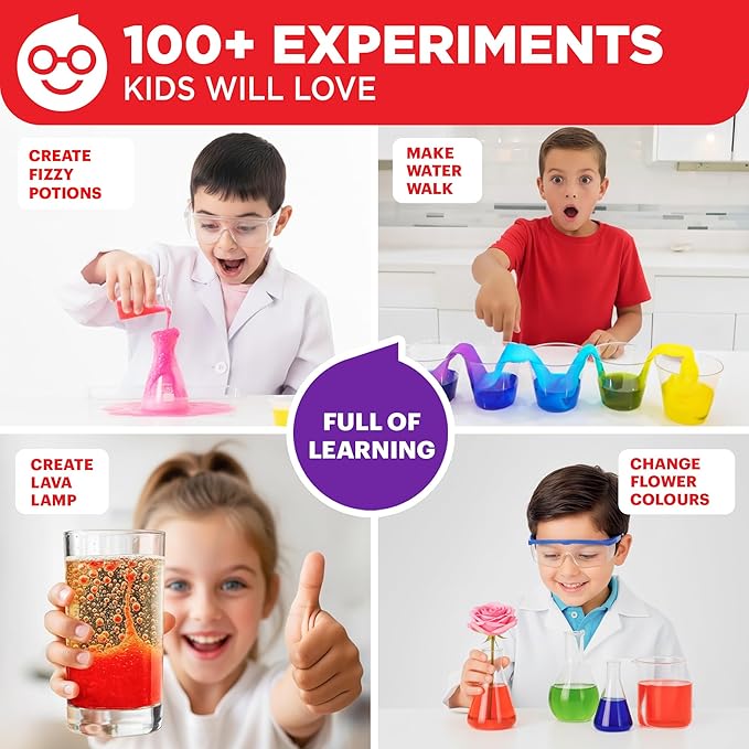 Doctor Jupiter My First Science Kit for Kids Ages 4-5-6-7-8 | Christmas, Birthday Gift Ideas for 4+ Year Old Boys & Girls | Toy Stem Kit with 100+ Experiments | Learning & Educational Projects DoctorJupiter