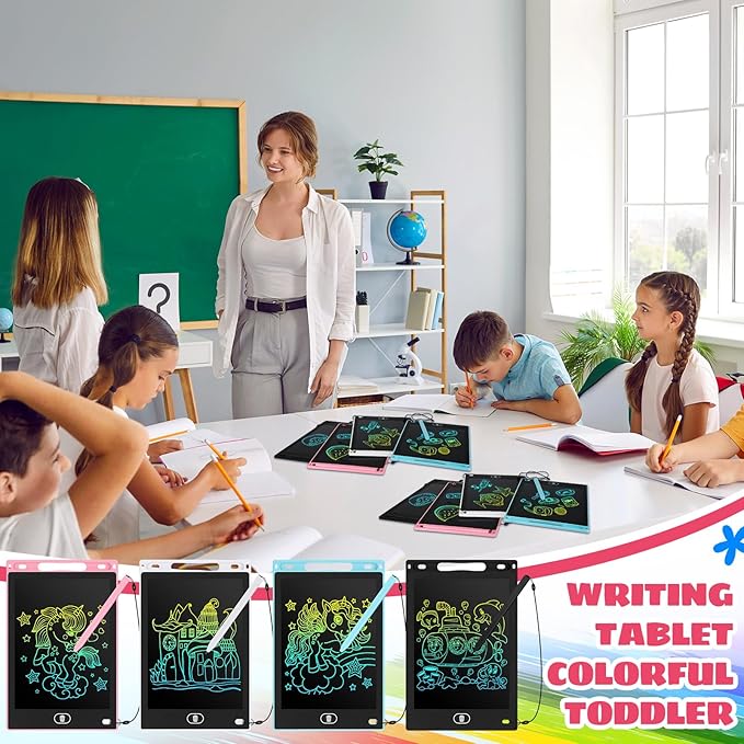 Zhehao 20 Pack LCD Writing Board for Kids, 8.5 Inches Doodle Reusable Screen Drawing Pad Erasable Painting Pads Educational Toy for 3-8 Years(Cute Color) Zhehao