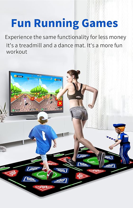 HDMI Dance Mat with Upgraded 64GB Memory Card,1000 Games,885 Songs and 81 MTVs;Features Dance,Yoga,Aerobics,Running,Sports and Puzzle Game Modes Flannel Material.A for Kids. Kick Boosters