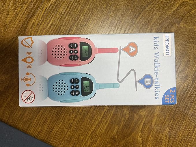 Walkie Talkies for Kids Rechargeable Toys for Ages 5-7 Boys Girls, 22 Channels 2 Way Radio Toy Christmas Birthday Gifts for Girls Boys Ages 3-12 Camping Hiking Outdoor Easter Basket Stuffers HPROMOT