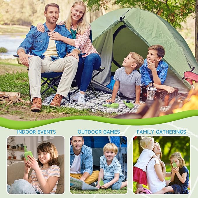 Toys for 3-12 Year Old Girls Boys, Walkie-Talkies for Kids 2 Pack 1000FT Long Range with 2 Channels, Handheld Kids Walky Talky Educational Electronic Outdoor Toys for Outside Camping Hiking Holiky