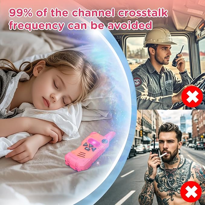 Walkie Talkies for Kids,5 Colourful Channels 2 Way Radio,Compass Flashlight and Magnifying Glass,3 Miles Long Range for Adventure Game,Outside, Camping, Hiking,Toys for 3-12 Year Old Boys Girls Kick Boosters