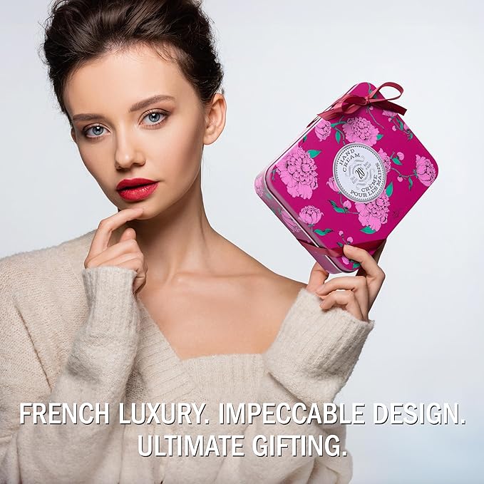 La Chatelaine Hand Cream Gift Set for Women, Hand Lotion for dry cracked hands, Travel Size, Natural Hand Cream Made in France with Organic Shea Butter (Cherry Almond, Wild Fig, & Gardenia) 3 x 1 fl LaChatelaine