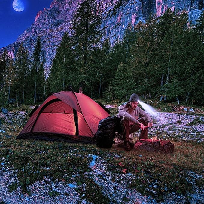 CENSGO Unisex Hat with Light, USB Rechargeable Headlamp Beanie, Gifts for Dad Father Men Husband Warm Knitted Cap CENSGO