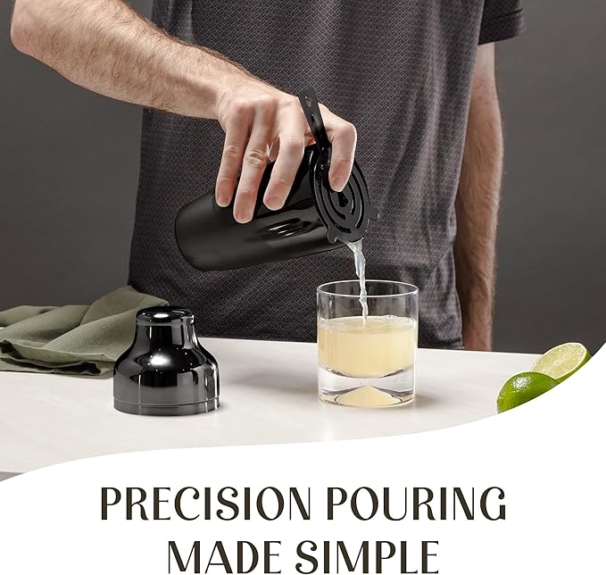 Mixology & Craft Bartender Kit - 15 Piece Set Including Cocktail Shaker and Bar Accessories, Perfect for Drink Mixing at Home, Plus Exclusive Recipe Cards MixologyCraft