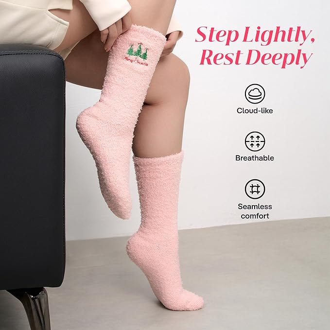 CoolMate GLOBAL Fuzzy Socks for Women Christmas Gift Box, Cozy, Soft, Stocking Stuffers, Comfy Cloud-Like Socks for Spa,Home CoolmateGlobal