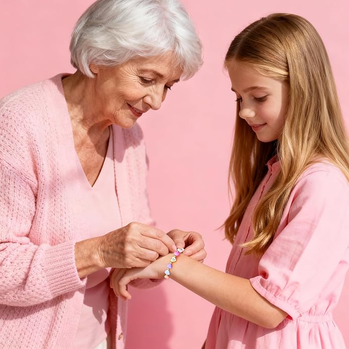 WomenGifts Initial Heart Bracelets for Girls Women – Christmas Stocking Stuffers Cute Little Girls Letter A-Z Charm Bracelet, Personalized Happy 3-18 Year Old Birthday Gift for Sisters, Toddler, Teens & Her Kick Boosters